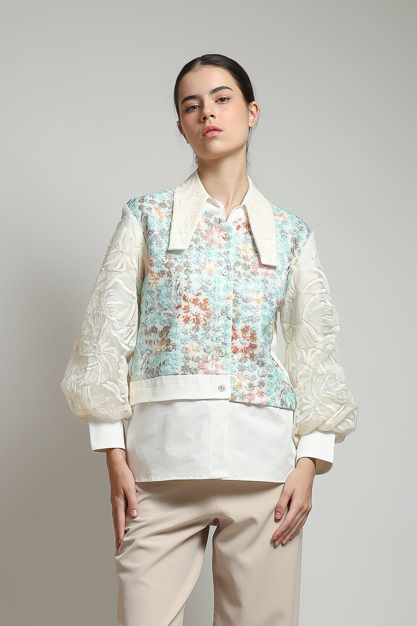 Bloom et Champs Tosca Lace Floral Shirt