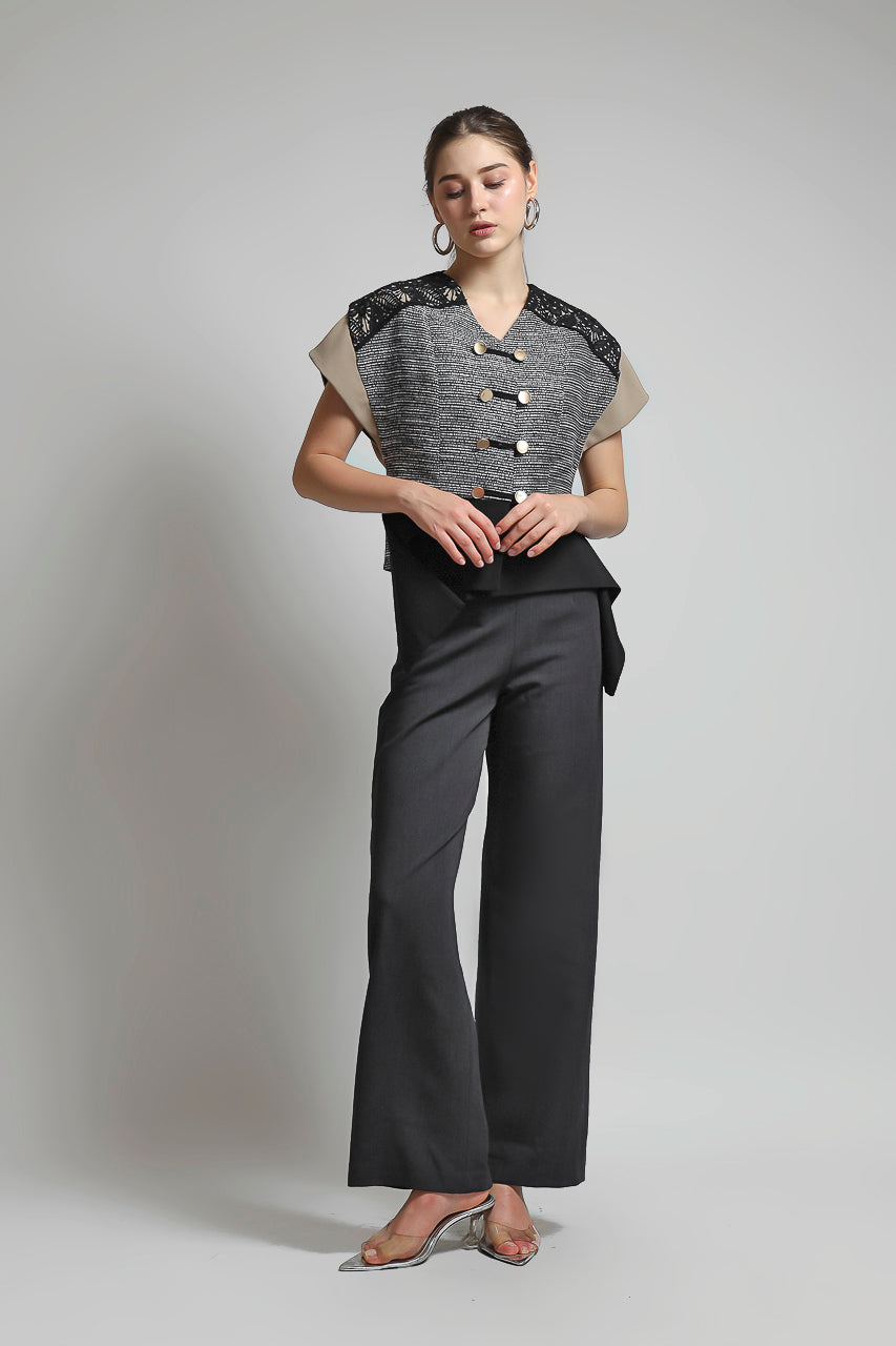 Bloom et Champs Top Tassel Jacquard Grey