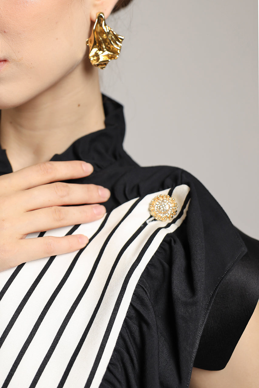 Bloom et Champs Frill Stripe Top