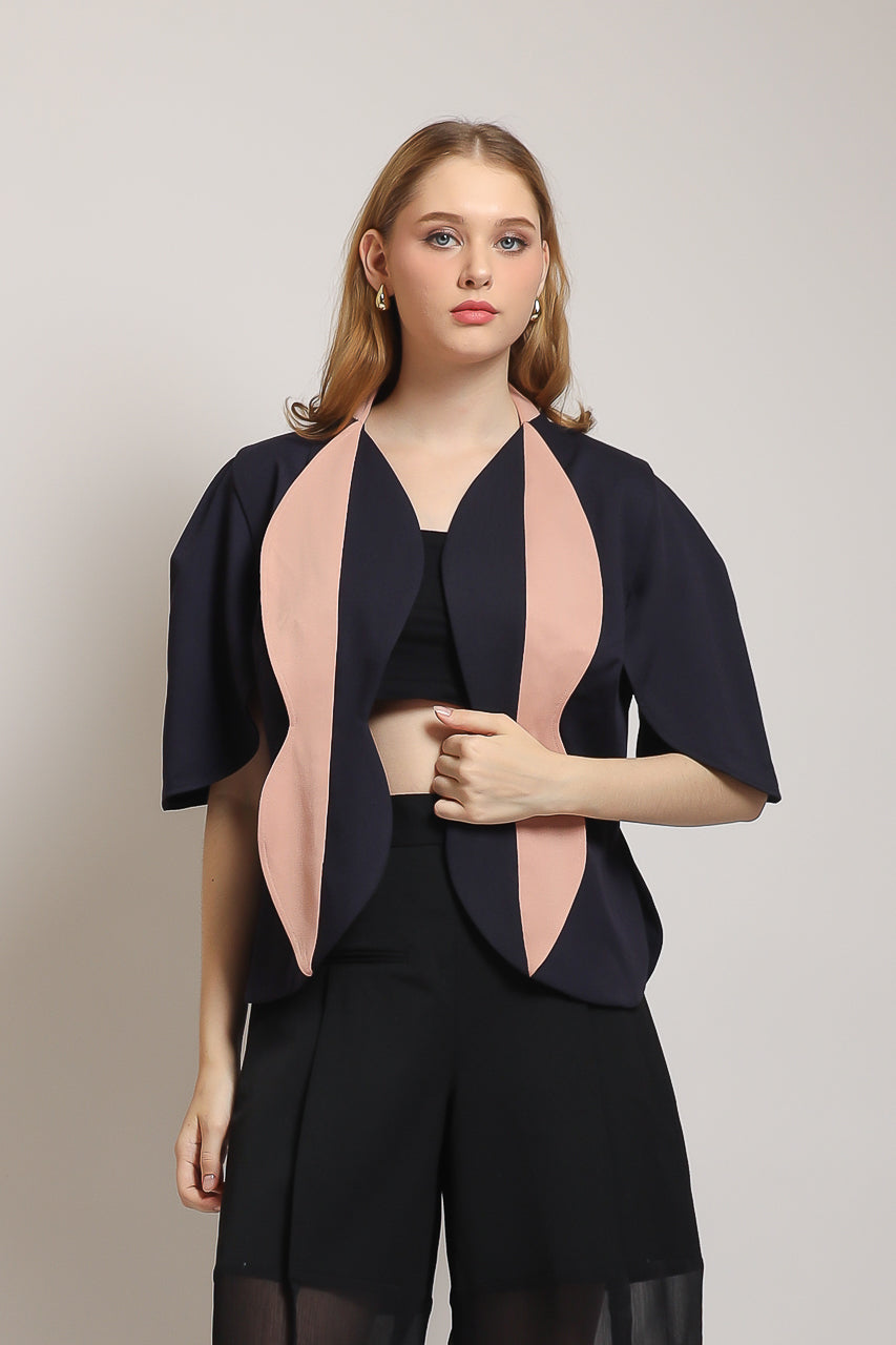 Bloom et Champs Outer Tulip Navy / Alena Chiffon Pants