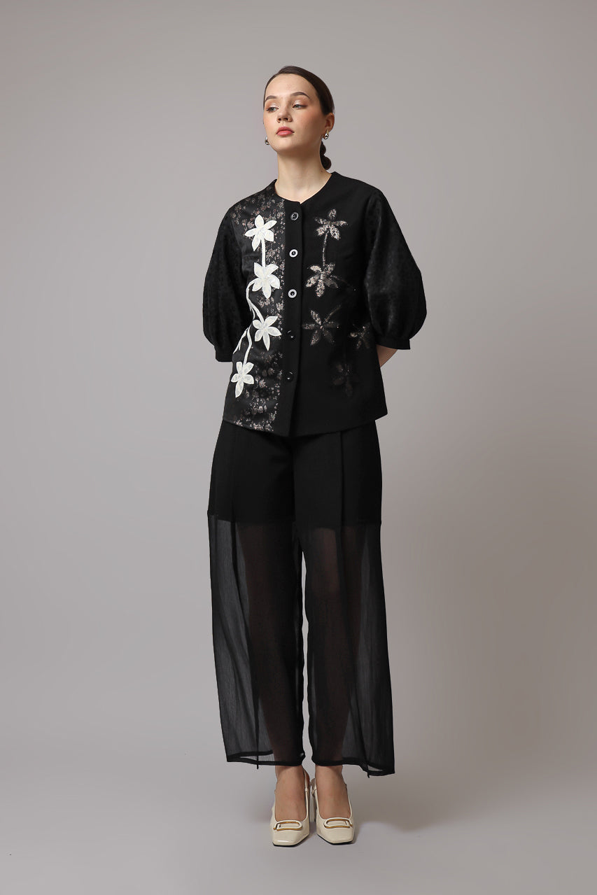 Bloom et Champs Maple Blazer/Celana Alena Chiffon Pants