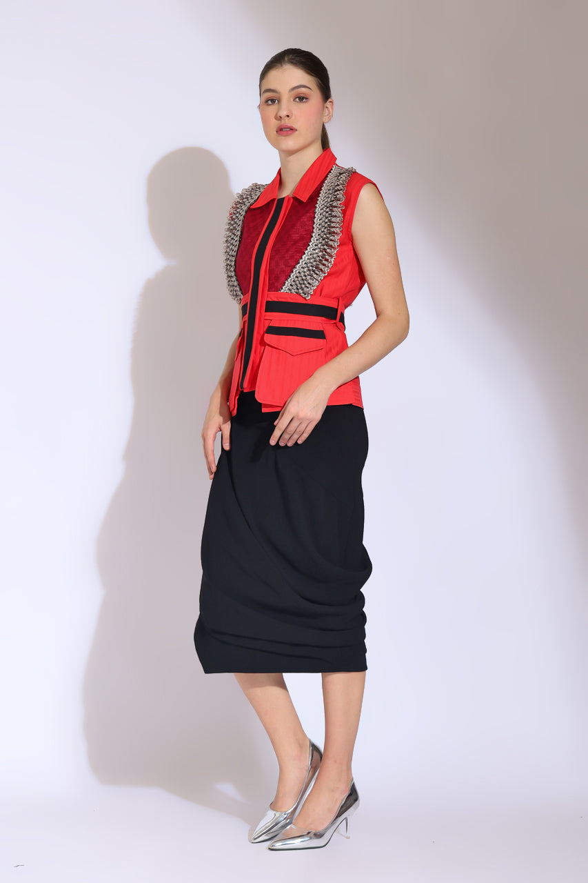 Bloom et Champs Kemeja Lingkar Merah