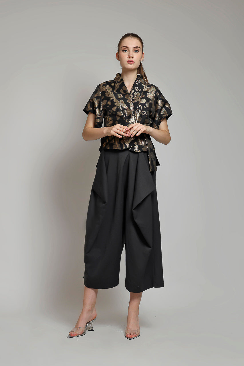 Bloom et Champs Kimono Black Goldie/Bloom Celana Kewer Abu