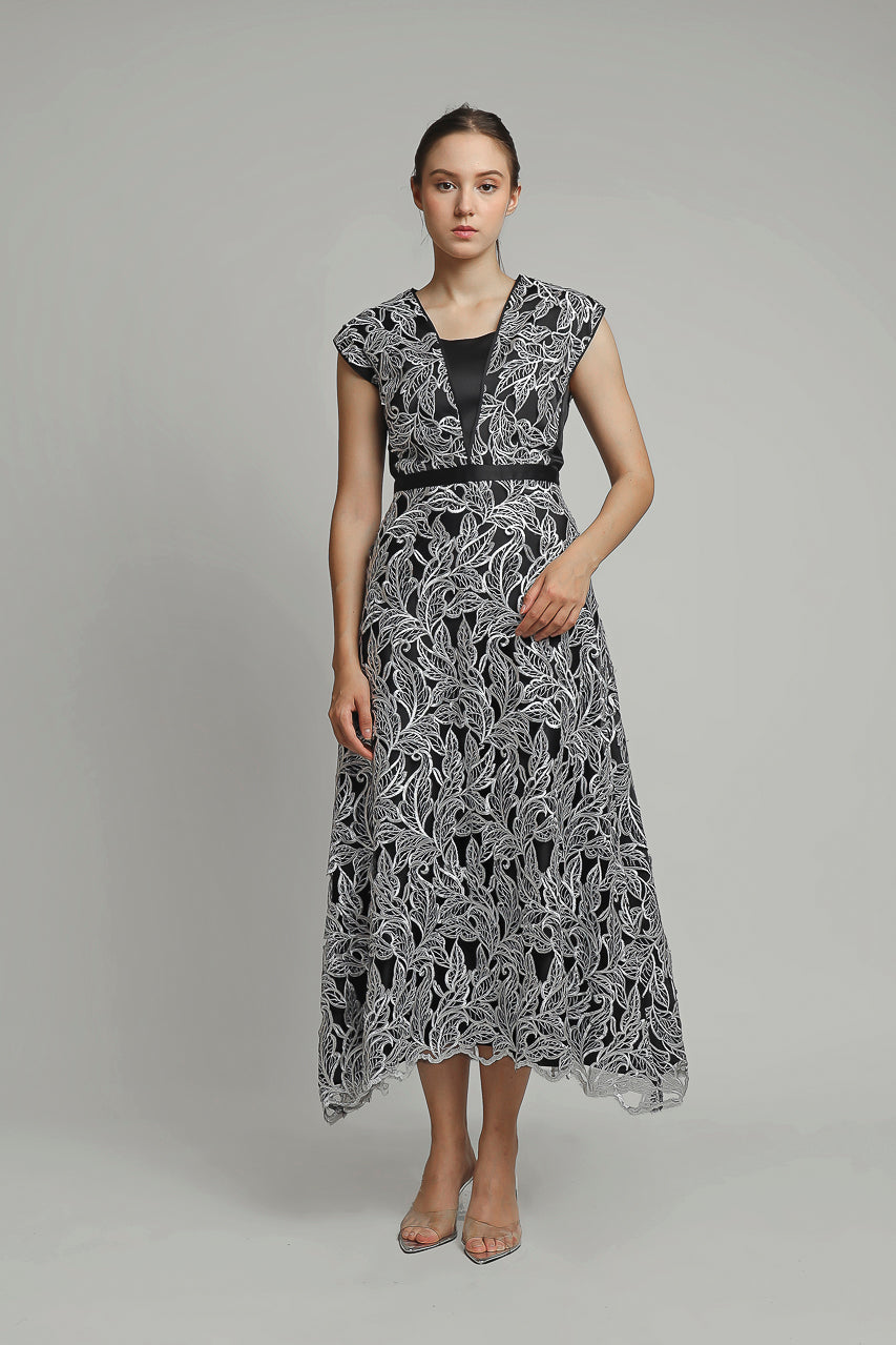 Bloom et Champs Dress Organza Embroidered