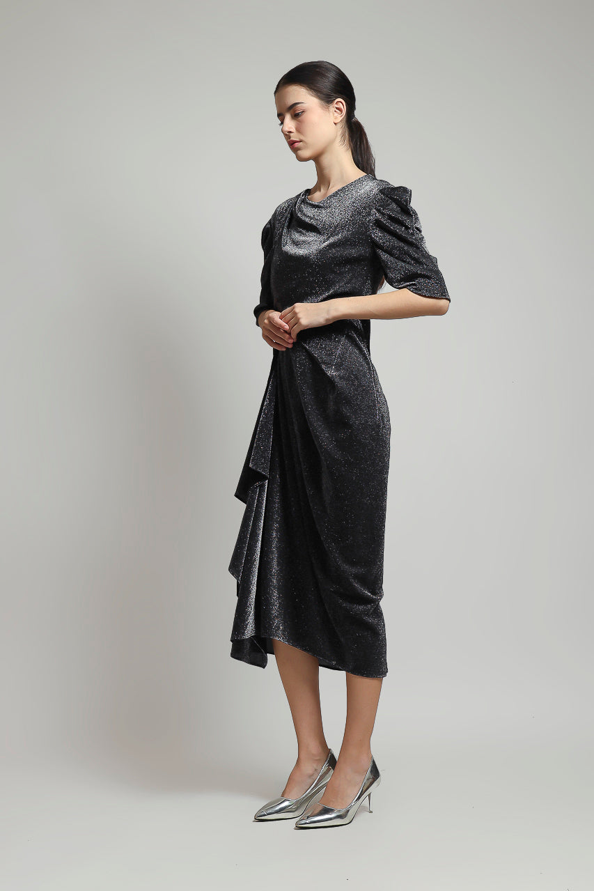 Bloom et Champs Dress Tangan Balon Glitter