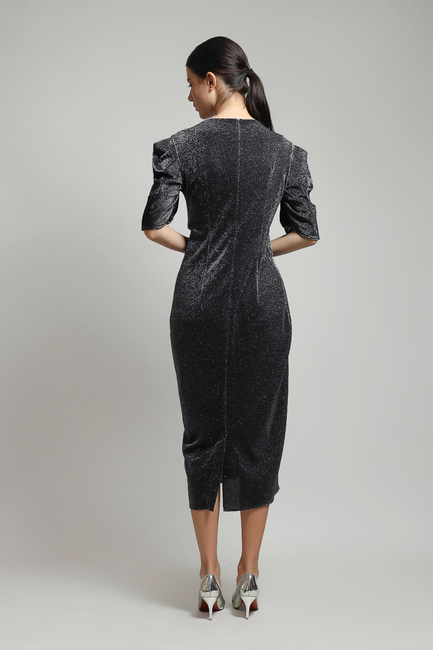 Bloom et Champs Dress Tangan Balon Glitter