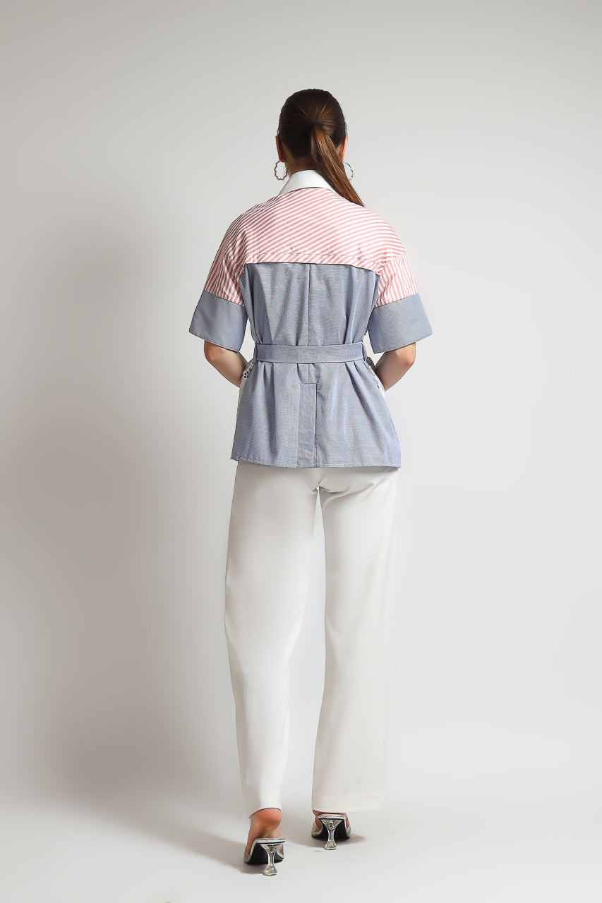 Bloom et Champs Kemeja Salur Pink