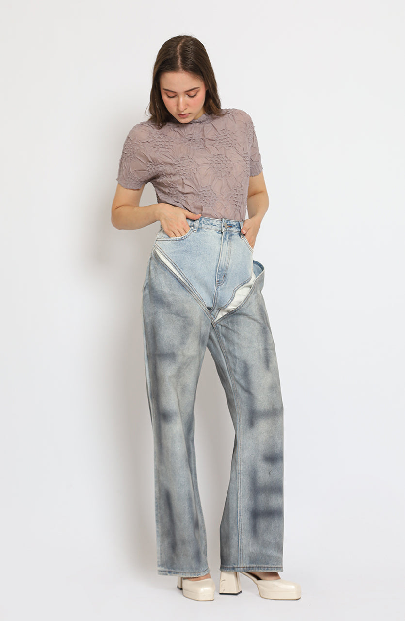 Bloom et Cotton Split Denim Pants