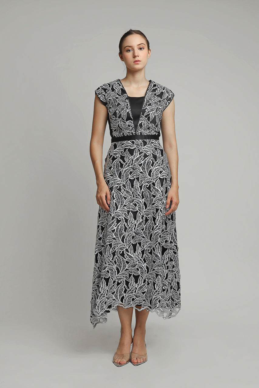 Bloom et Champs Dress Organza Embroidered