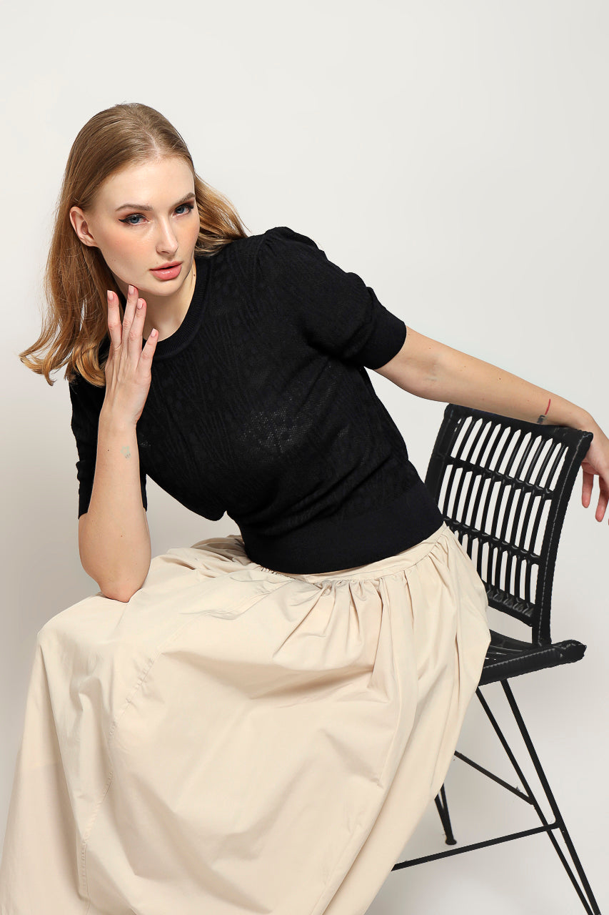 Bloom et Cotton Jacquard Knit