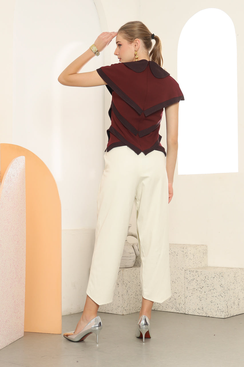 Bloom et Champs Pyramid Maroon Top