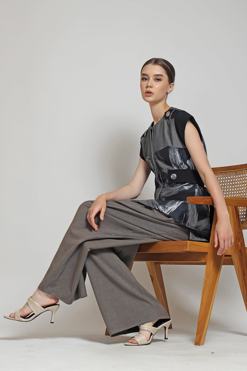 Bloom et Champs Top Jacquard Sayap / Zest Pants Mocha