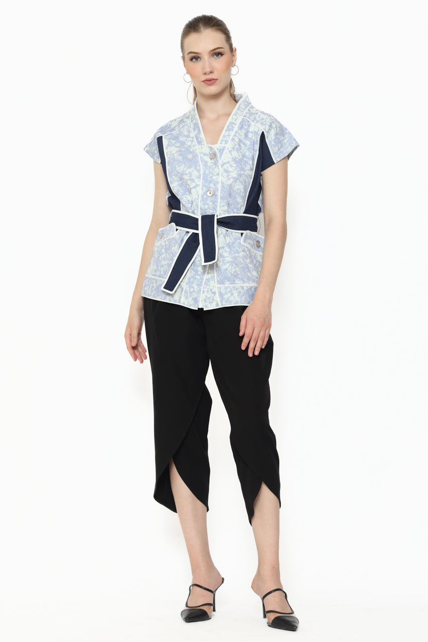 Bloom et Champs Kemeja Denim Abstrak
