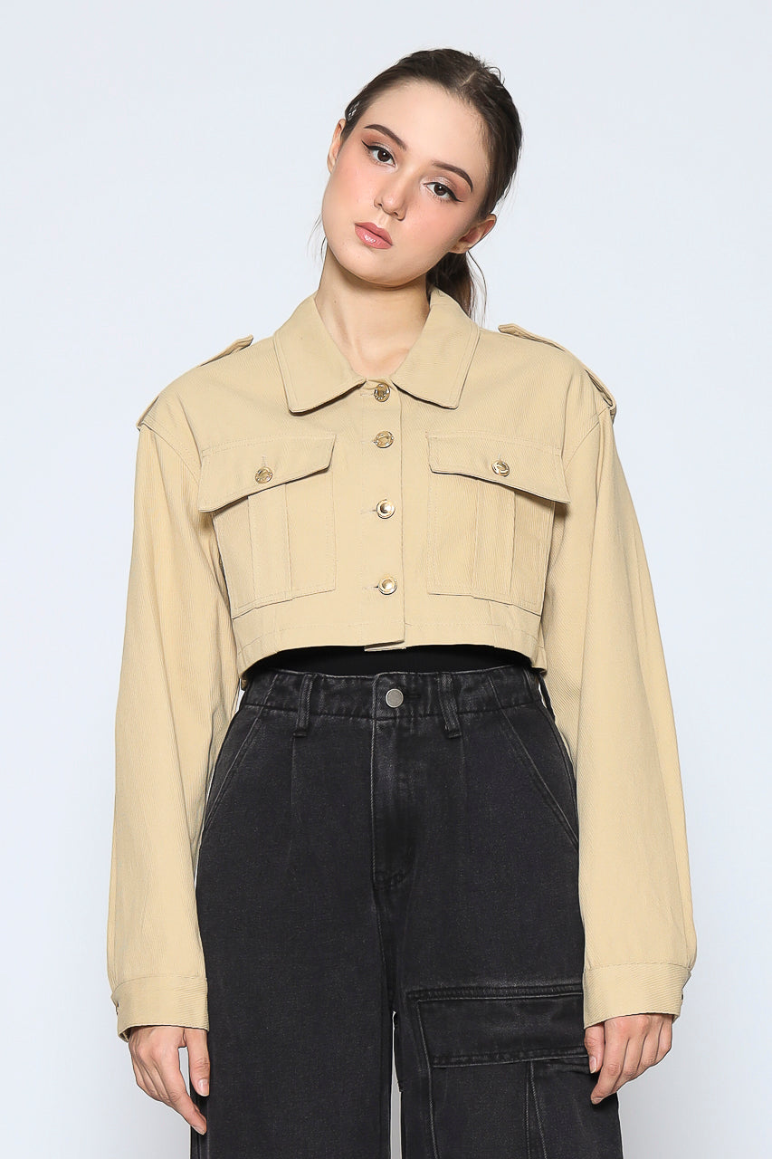 Bloom et Champs Beige Corduroy Jacket