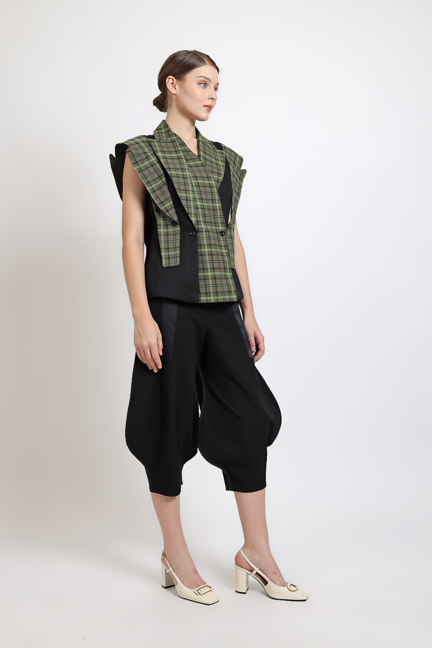 Bloom et Champs Blouse Double Lapel Olive