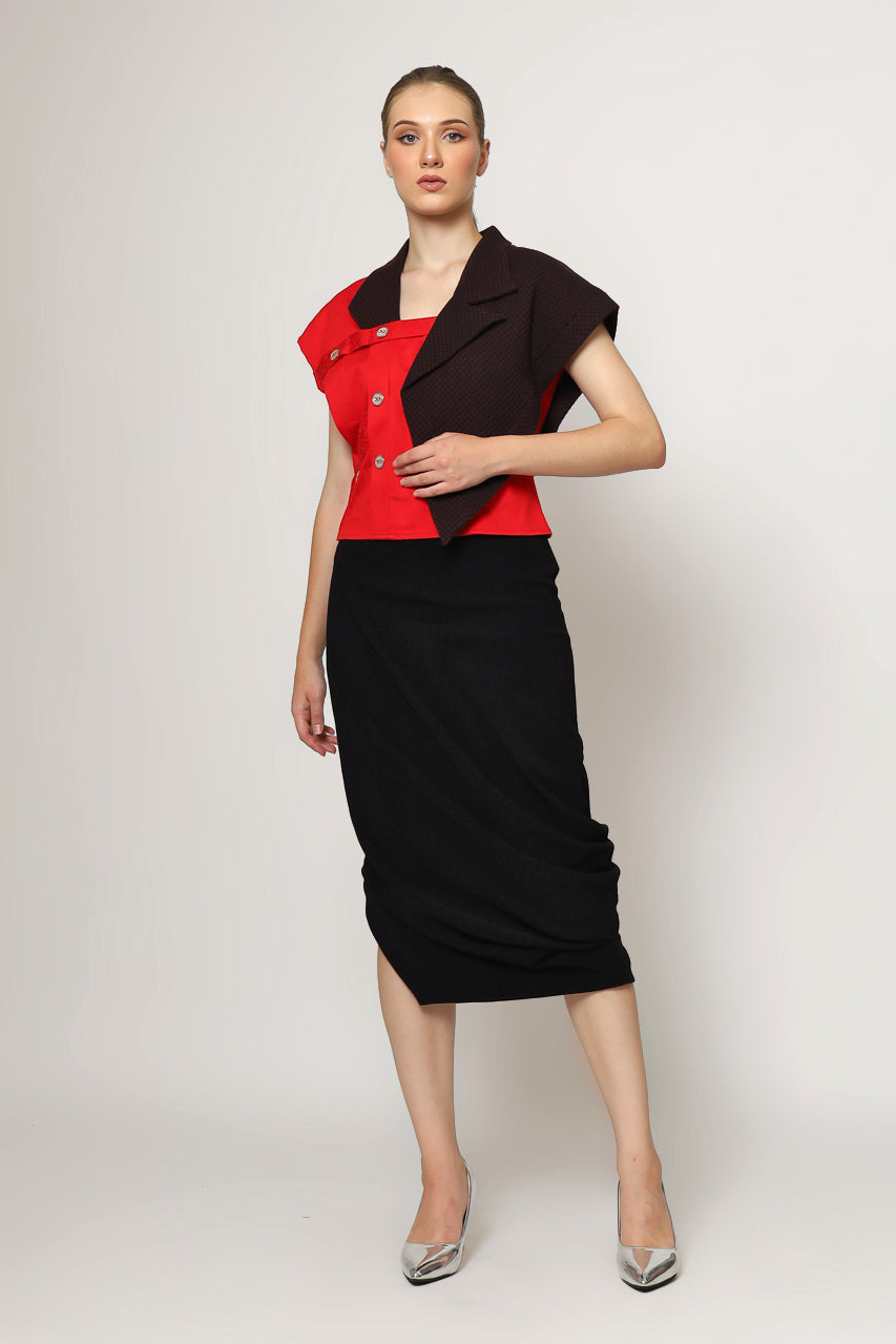 Bloom et Champs Top Lapel Merah