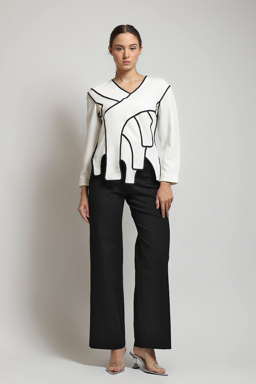 Bloom et Champs Top Assymetry Long Sleeved