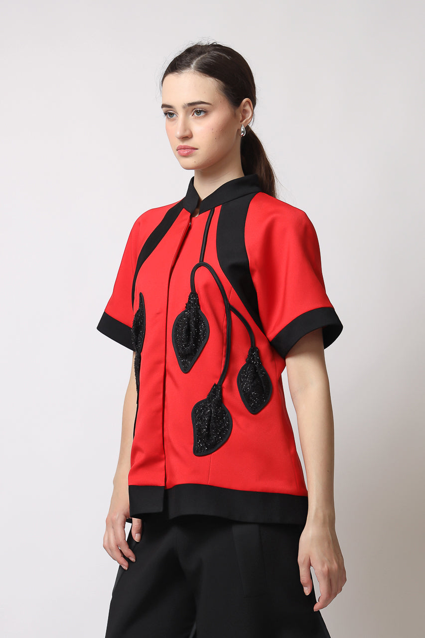 Bloom et Champs Red Lampion Blouse / Celana Terompet