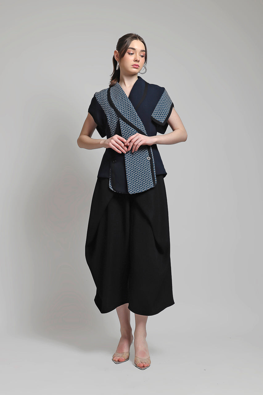 Bloom et Champs Blazer Checkered Navy