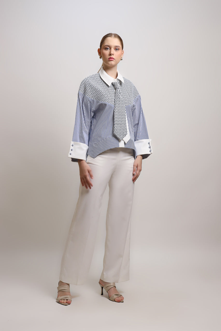 Bloom et Champs Kemeja Dasi Denim