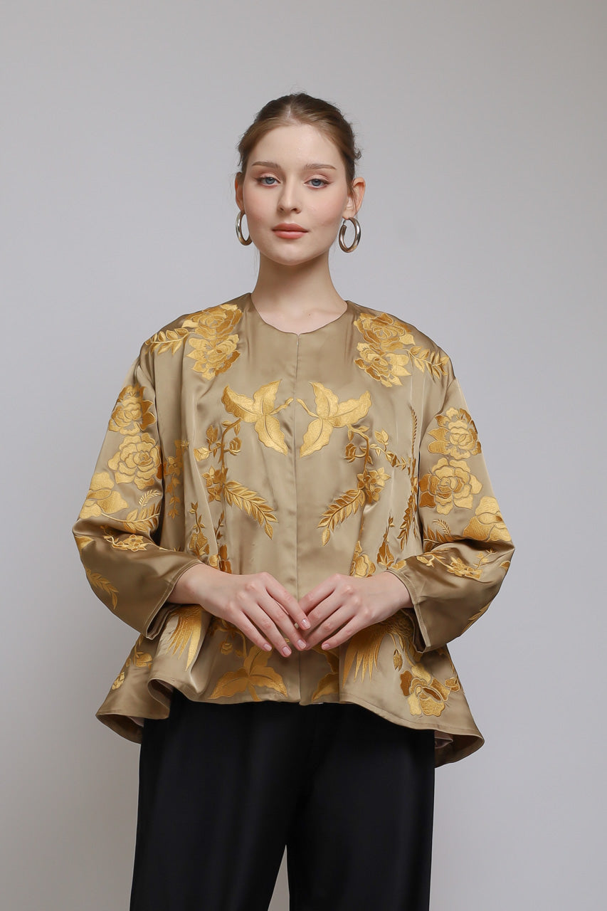 Bloom et Champs Blouse Bordir Turmeric