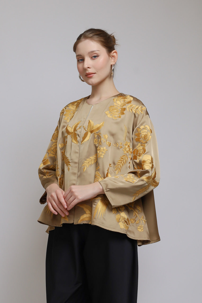 Bloom et Champs Blouse Bordir Turmeric