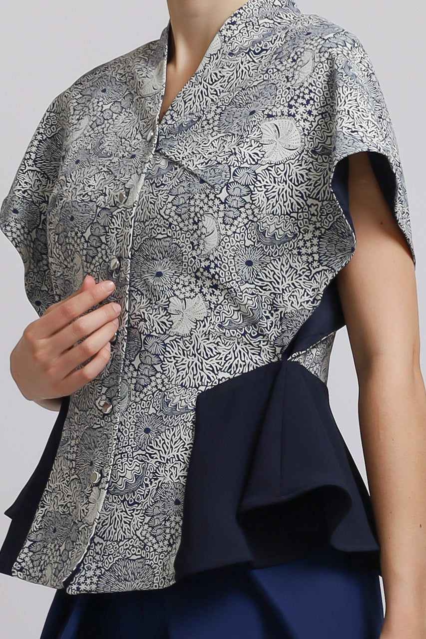 Bloom et Champs Coral Tassel Blouse