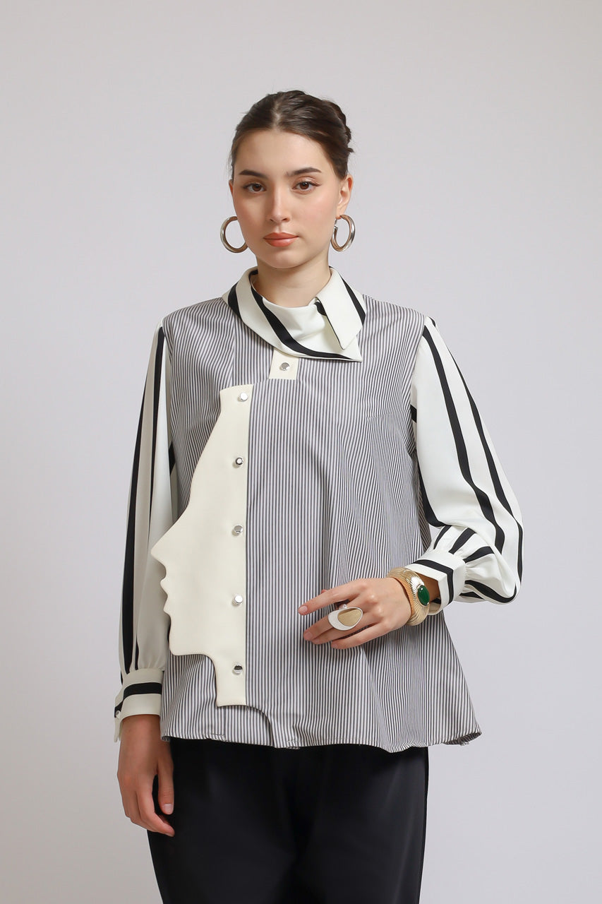 Bloom et Champs Long Sleeved FACED Shirt/Bloom Ruffle Hem Pants