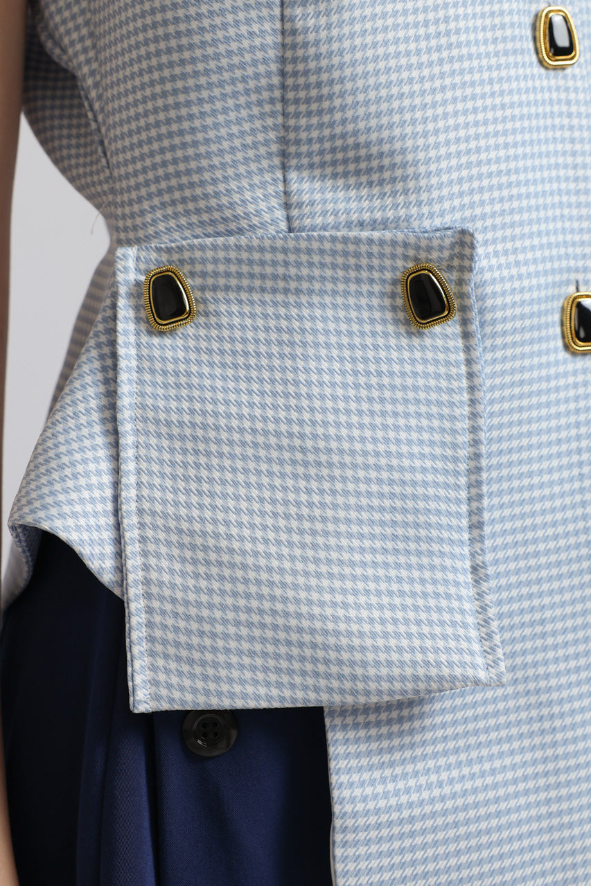 Bloom et Champs Baby Blue Checkered Blouse