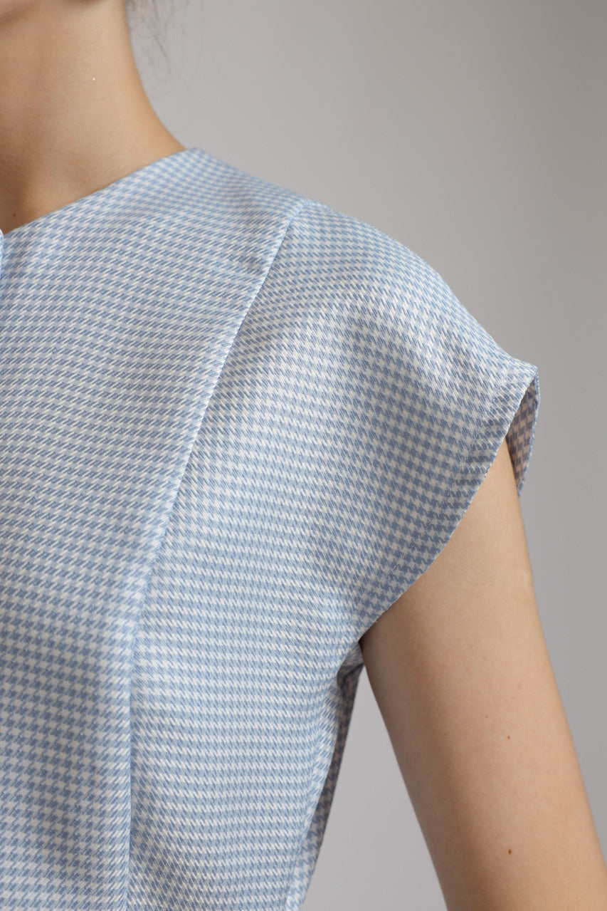 Bloom et Champs Baby Blue Checkered Blouse