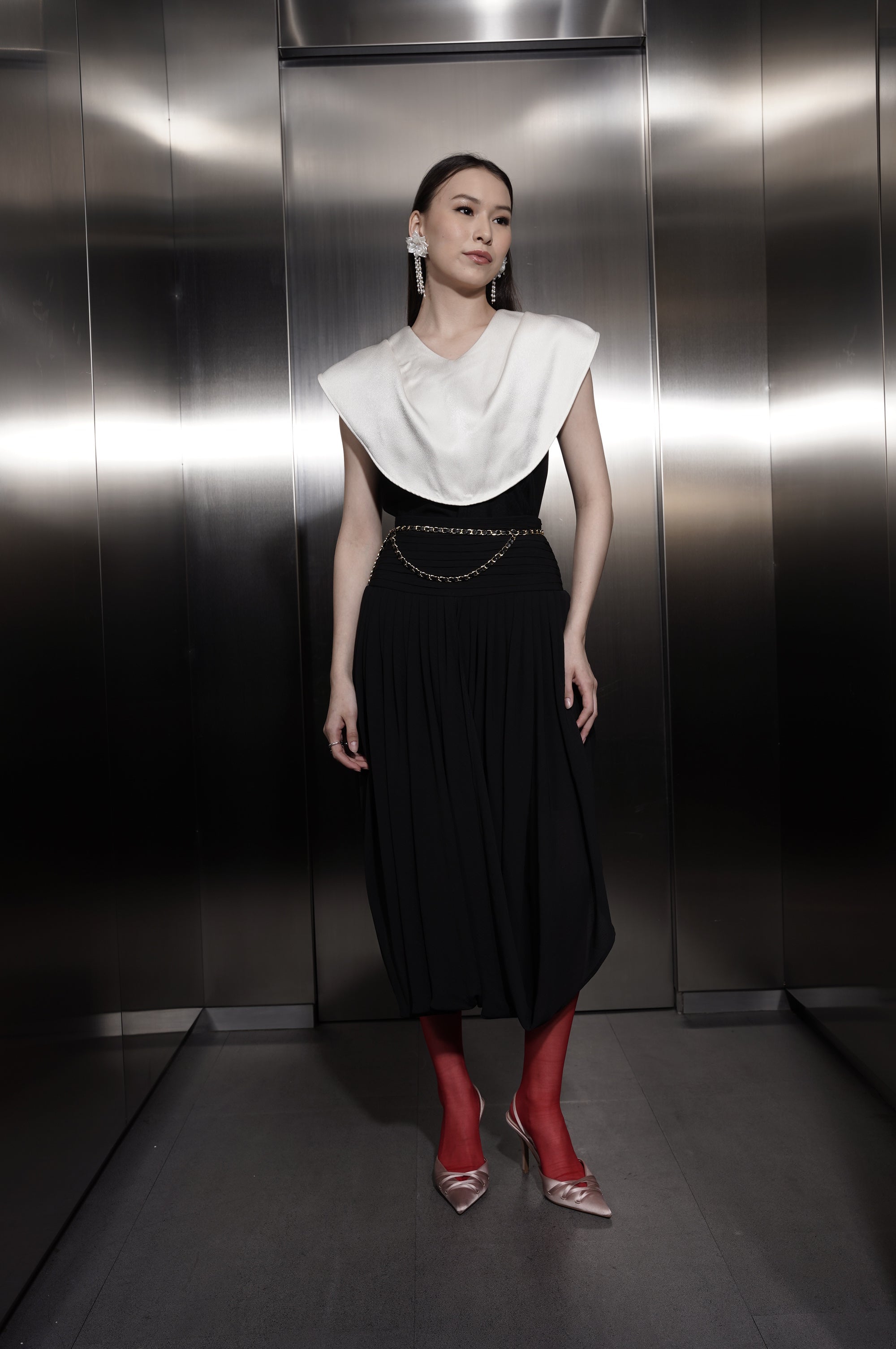 Bloom et Champs V Selena Blouse/Chiffon Skirt