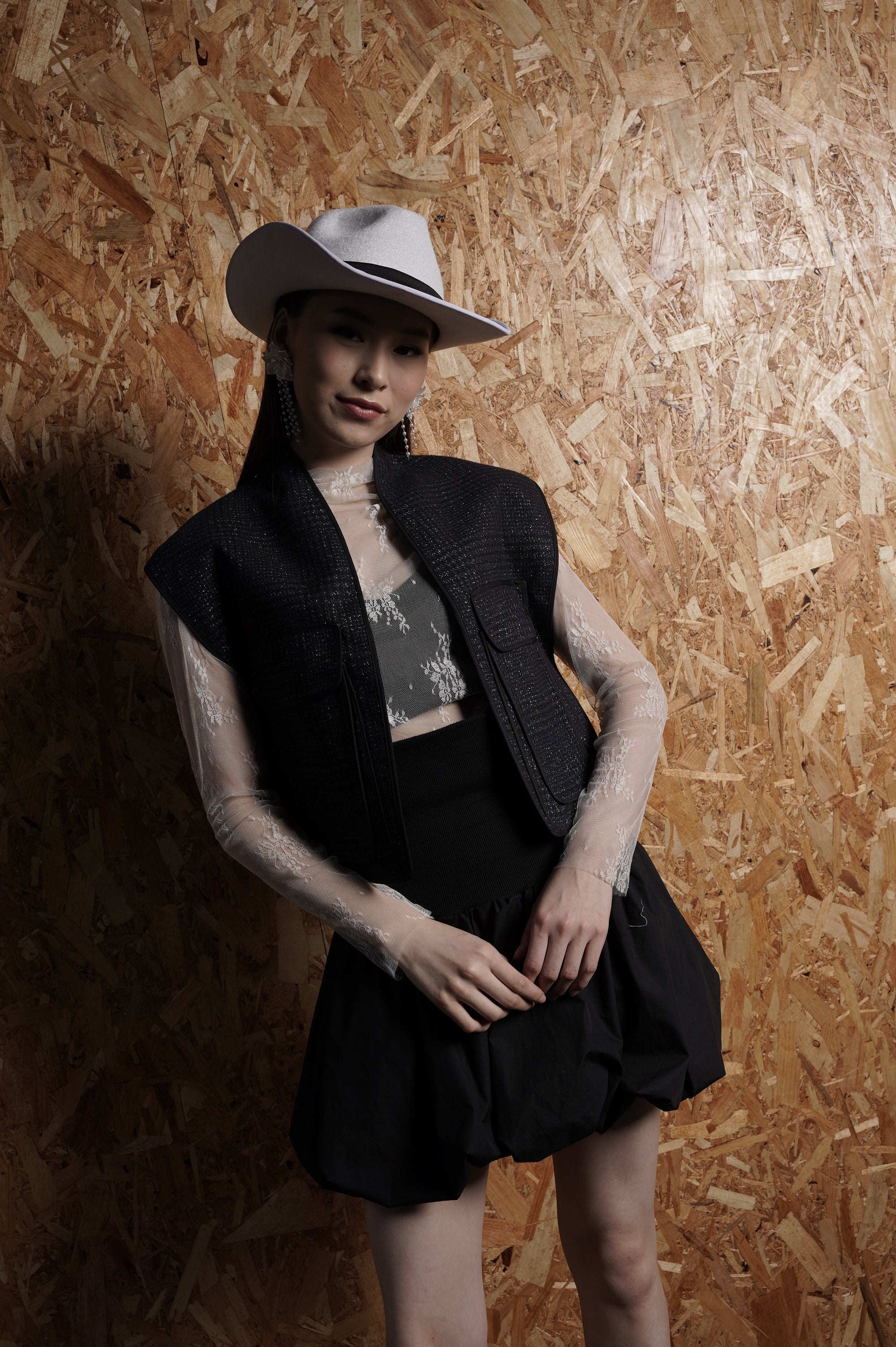 Bloom et Champs Outer Kaku Kantong Navy Silver