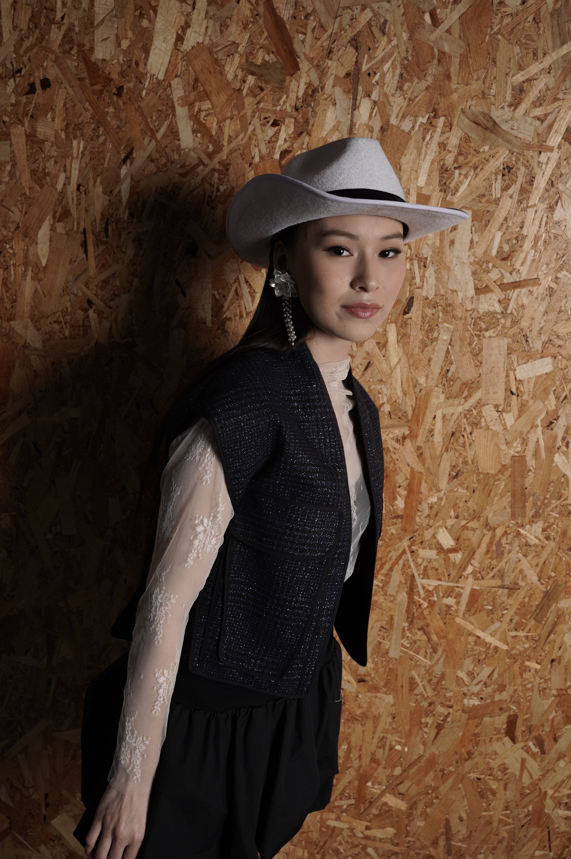 Bloom et Champs Outer Kaku Kantong Navy Silver