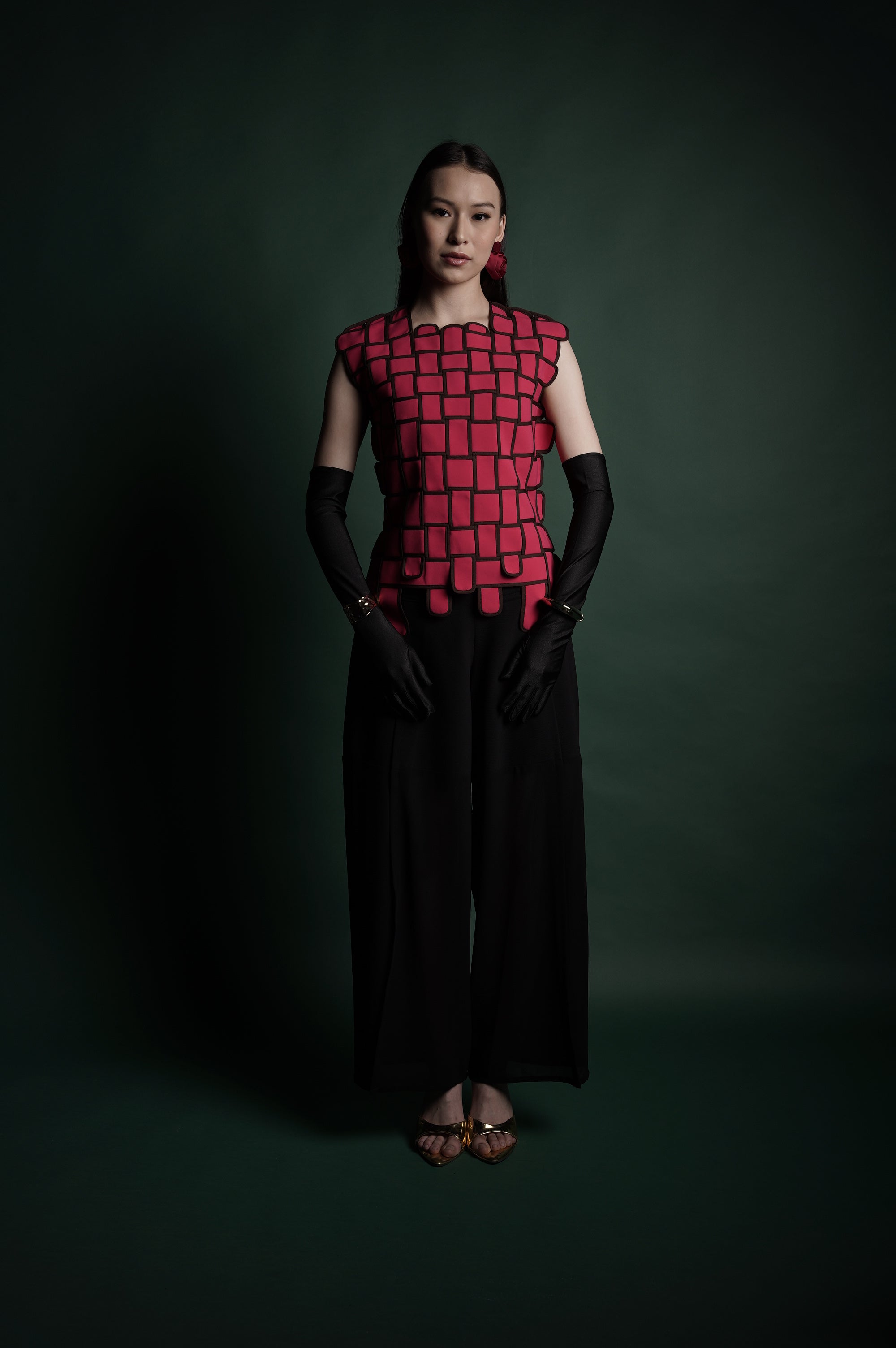 Bloom et Champs Anyam Fuschia Top/Alena Chiffon Pants