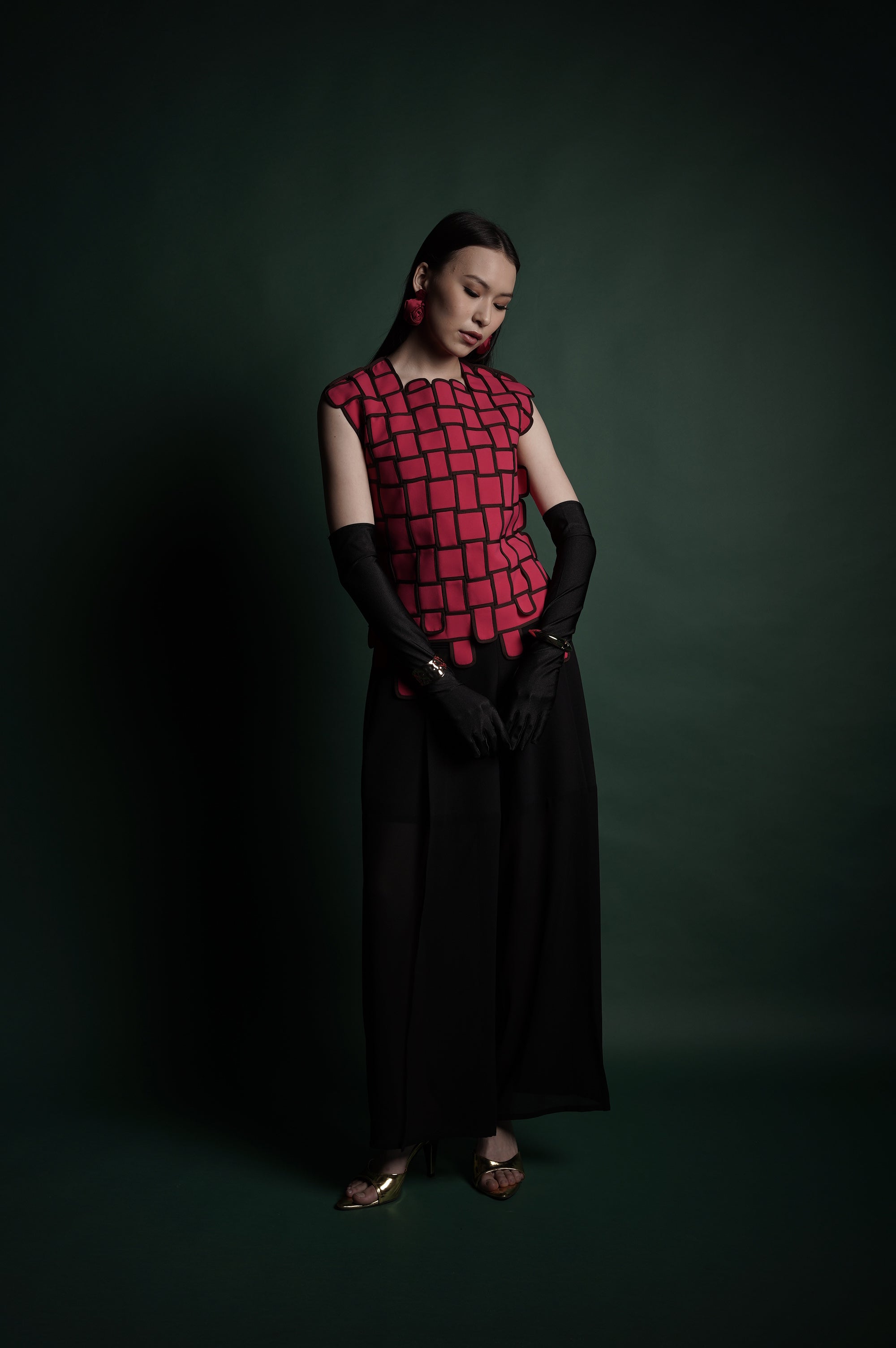 Bloom et Champs Anyam Fuschia Top/Alena Chiffon Pants