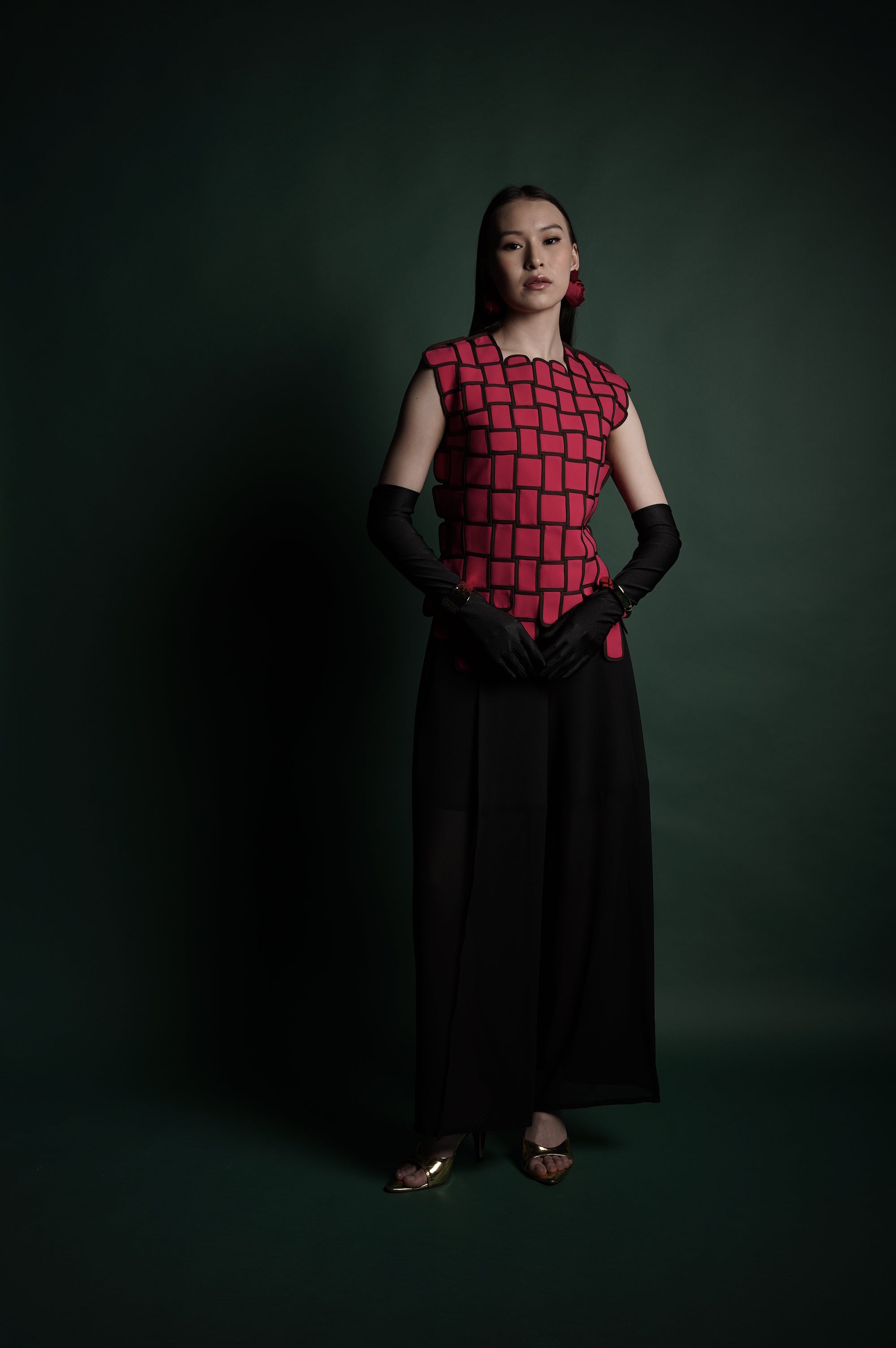 Bloom et Champs Anyam Fuschia Top/Alena Chiffon Pants