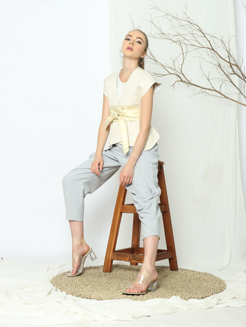 Outer Kaku Patterned Krem