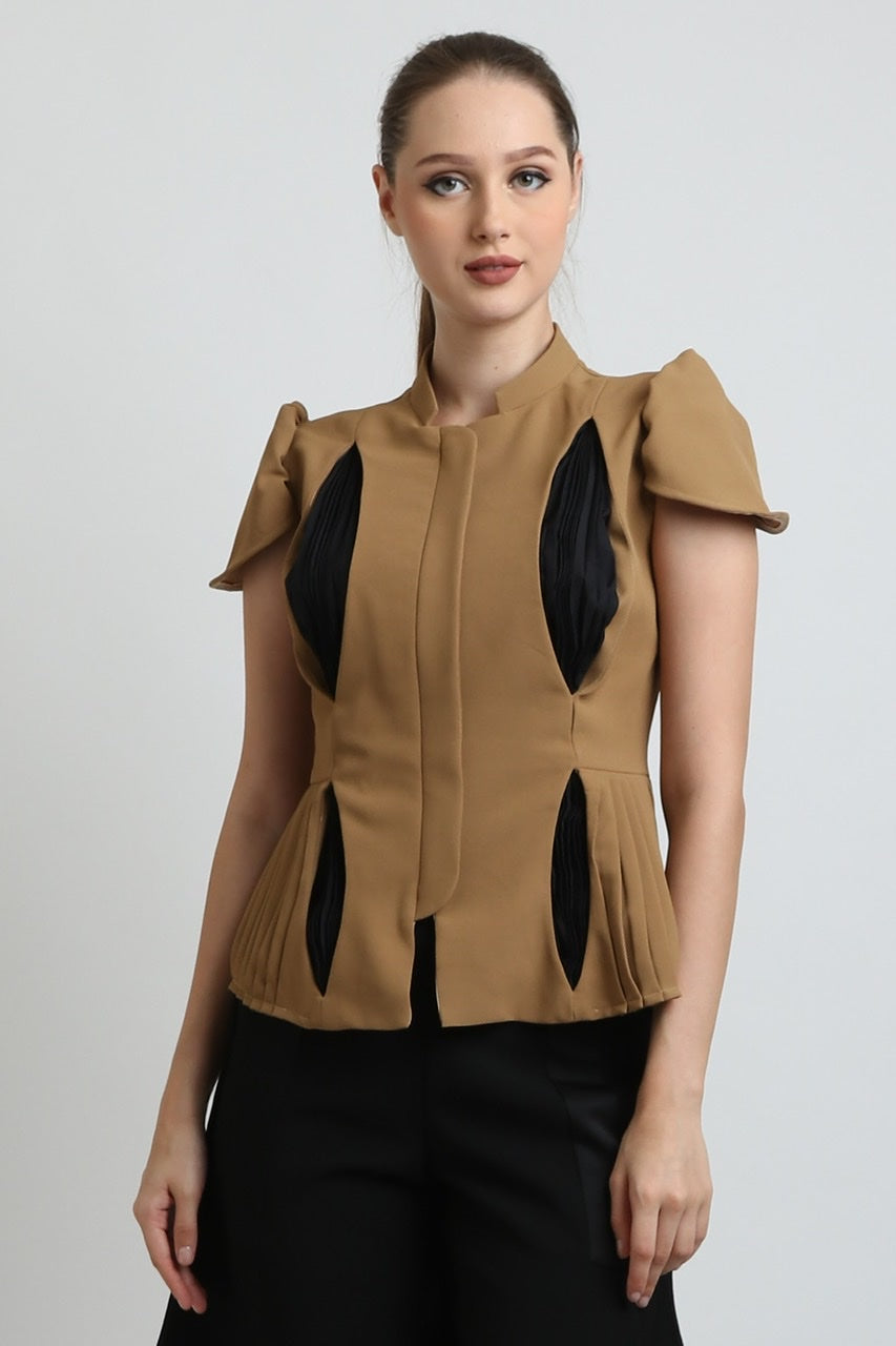 Top Pleats Coklat