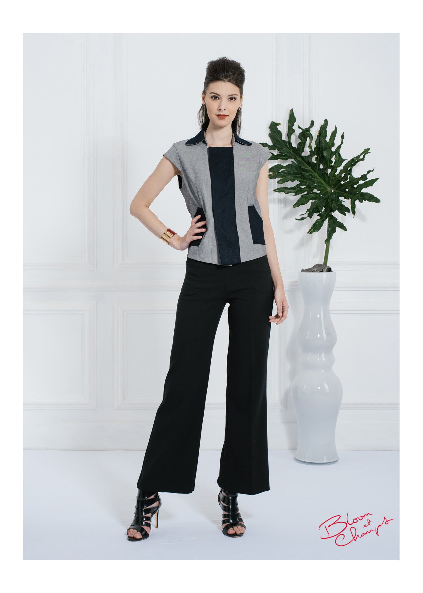 Sleeved Button Top