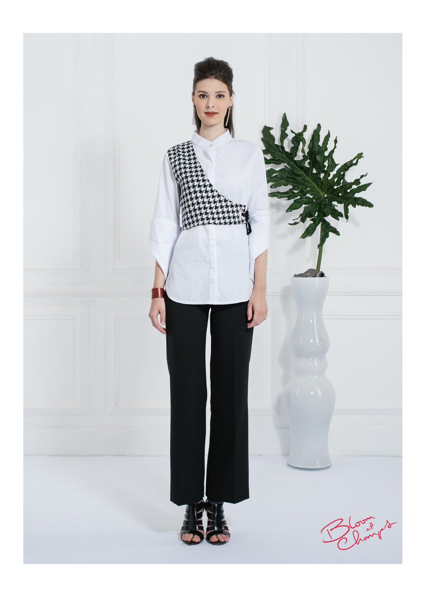 Checkered White Shirt