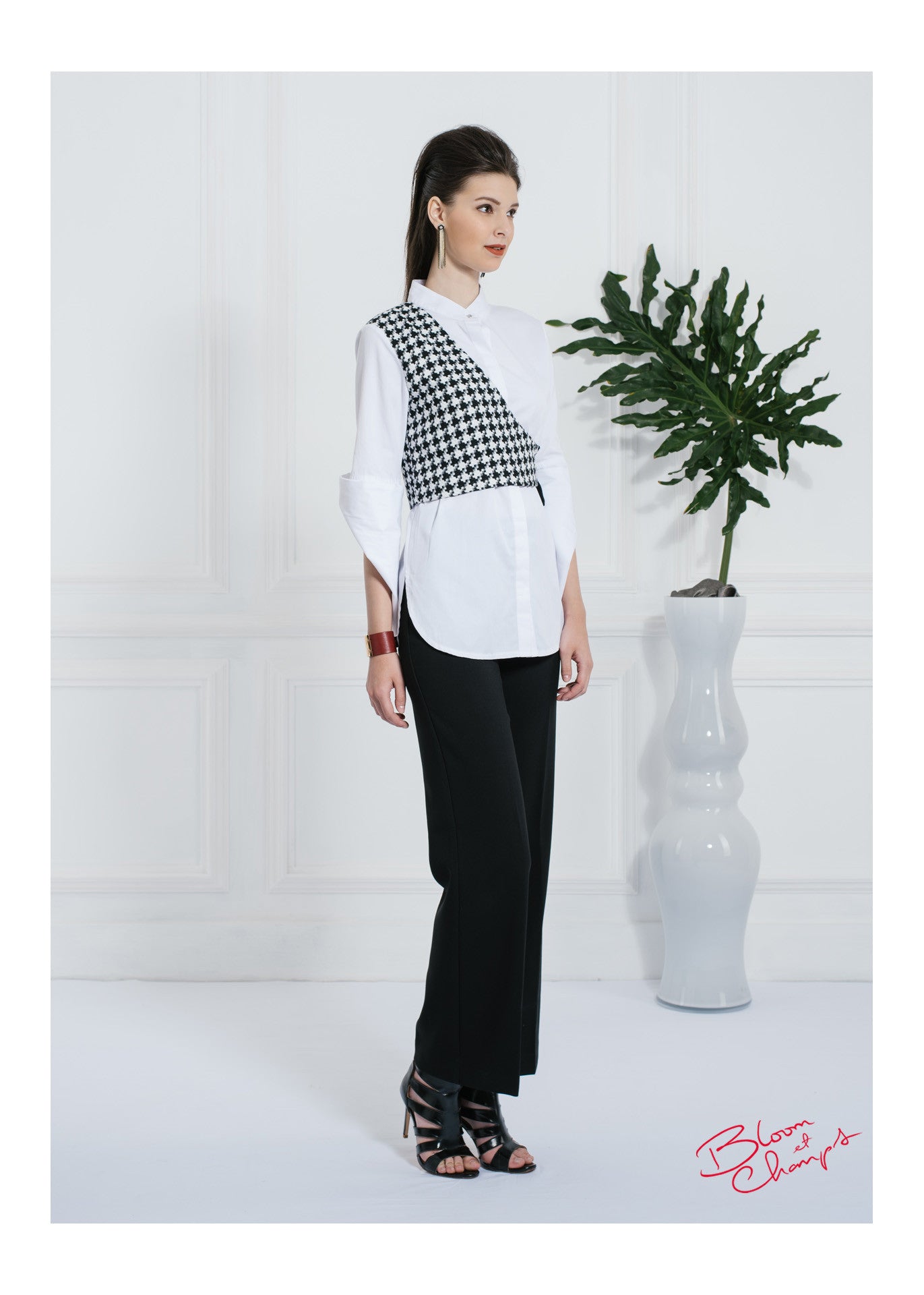 Checkered White Shirt