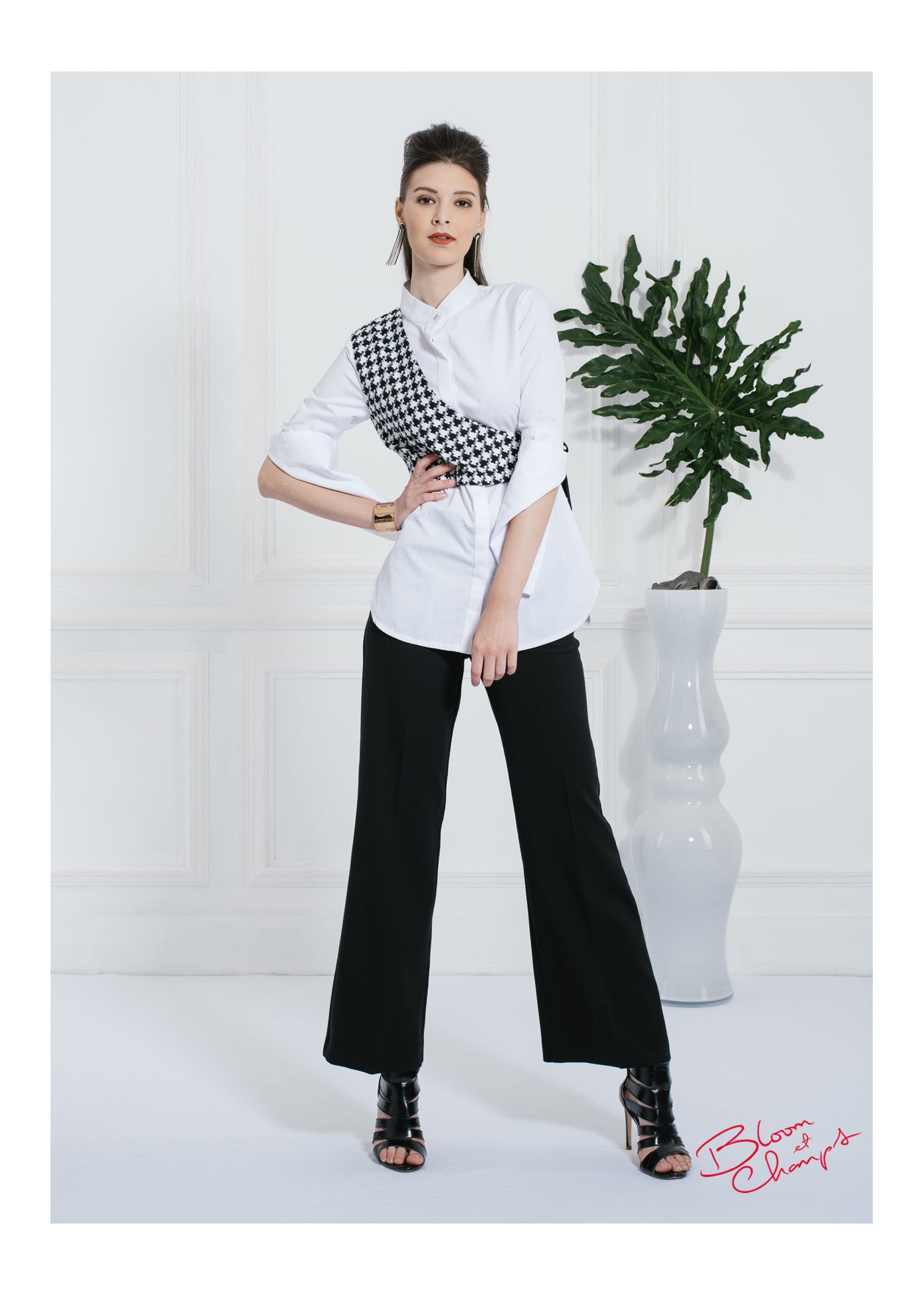 Checkered White Shirt