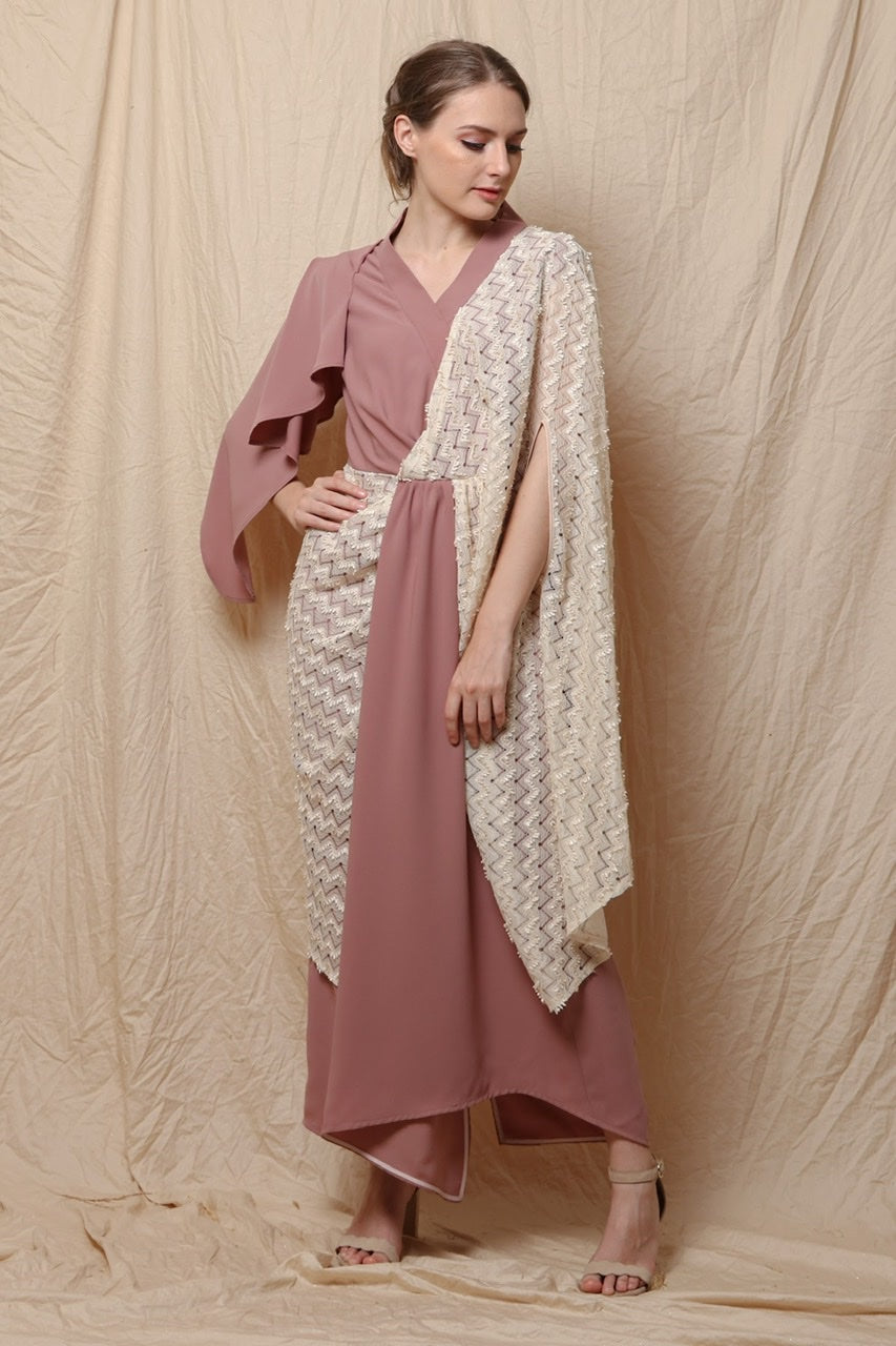 Dress Kaftan Dusty Pink