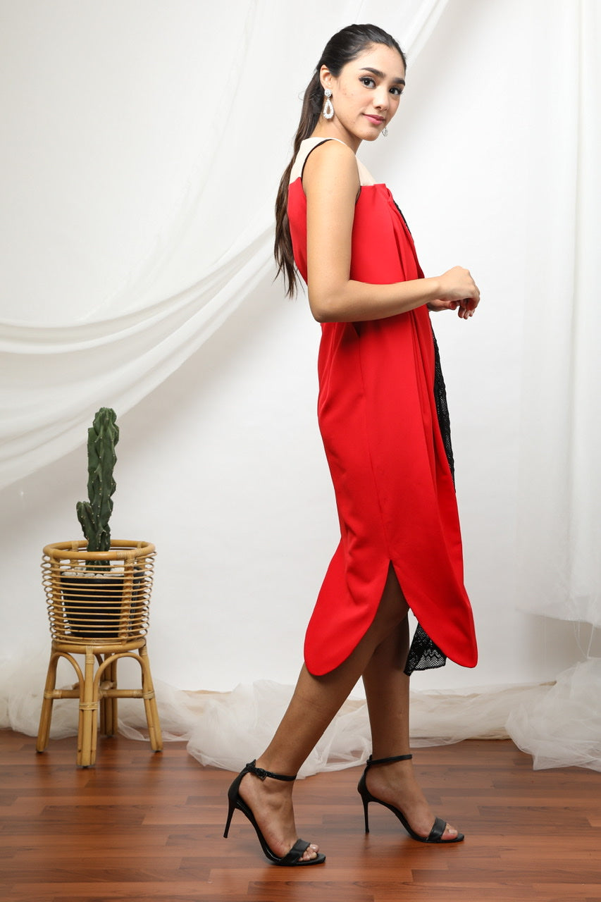 Dress Merah Jas