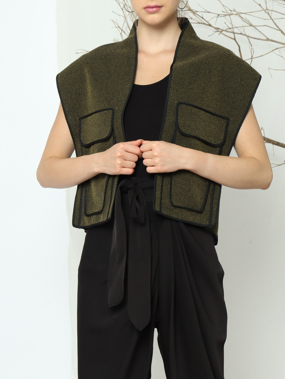 Bloom et Champs Outer Kaku in  Olive Green