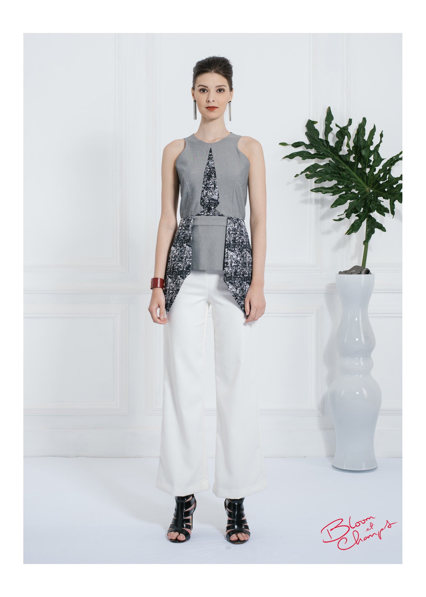 Peplum Abstract Top