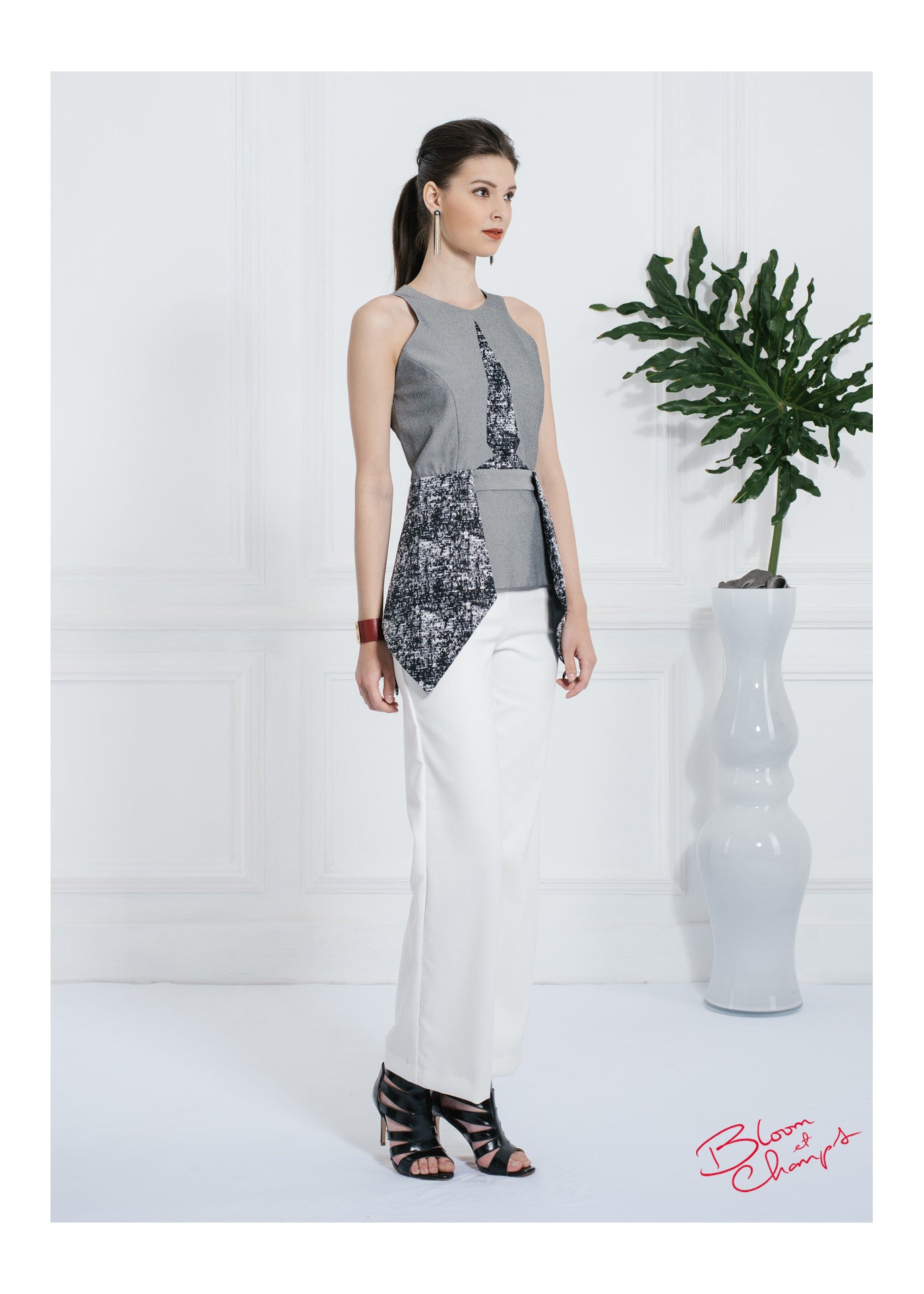 Peplum Abstract Top