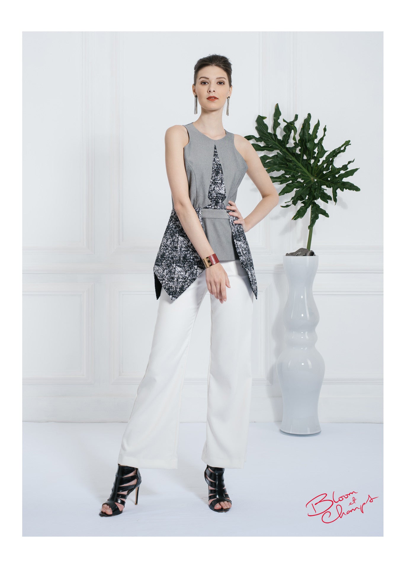 Peplum Abstract Top