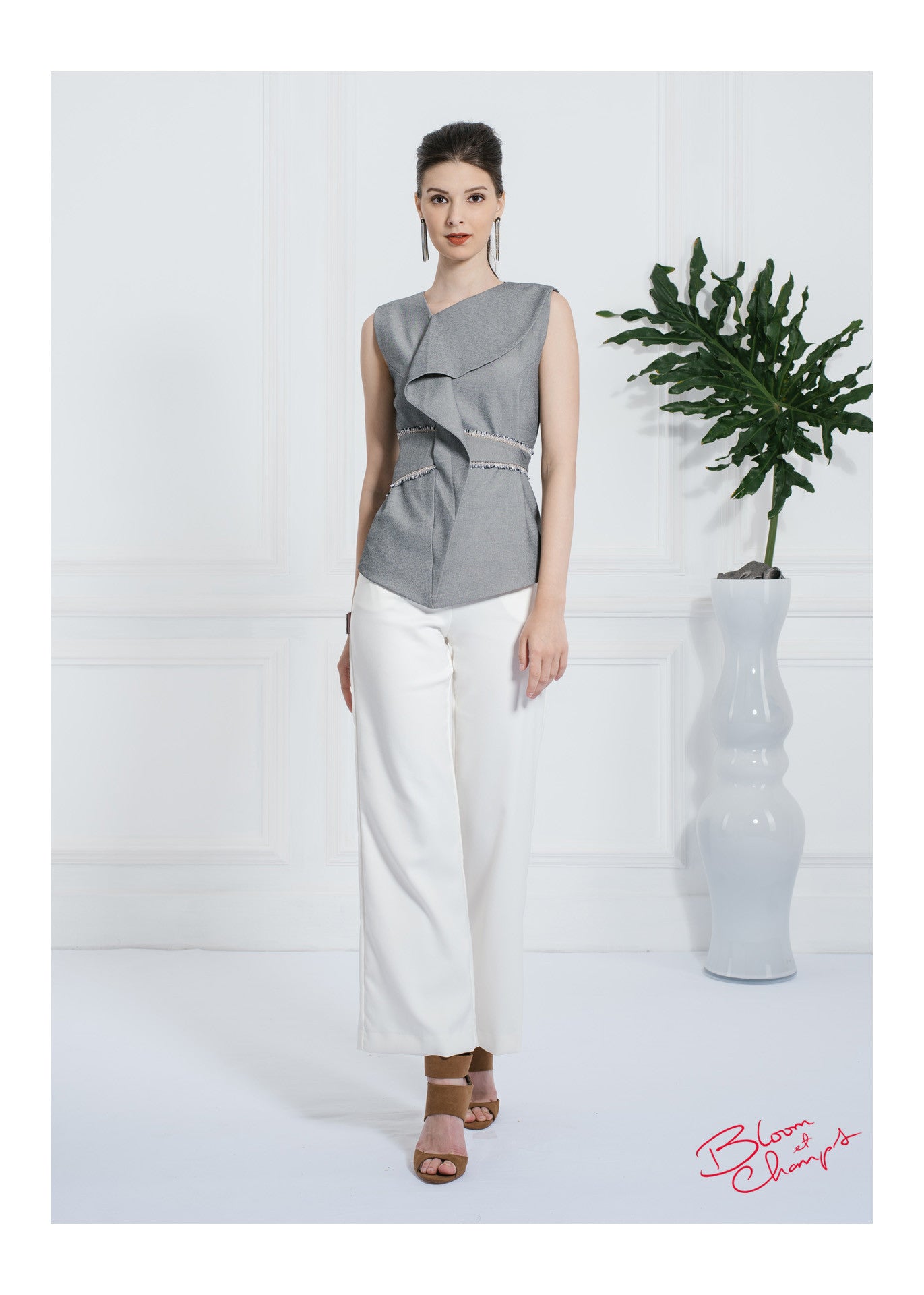 Grey Obi Top