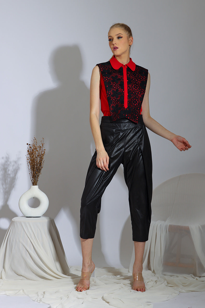 Kemeja Sleeveless Merah